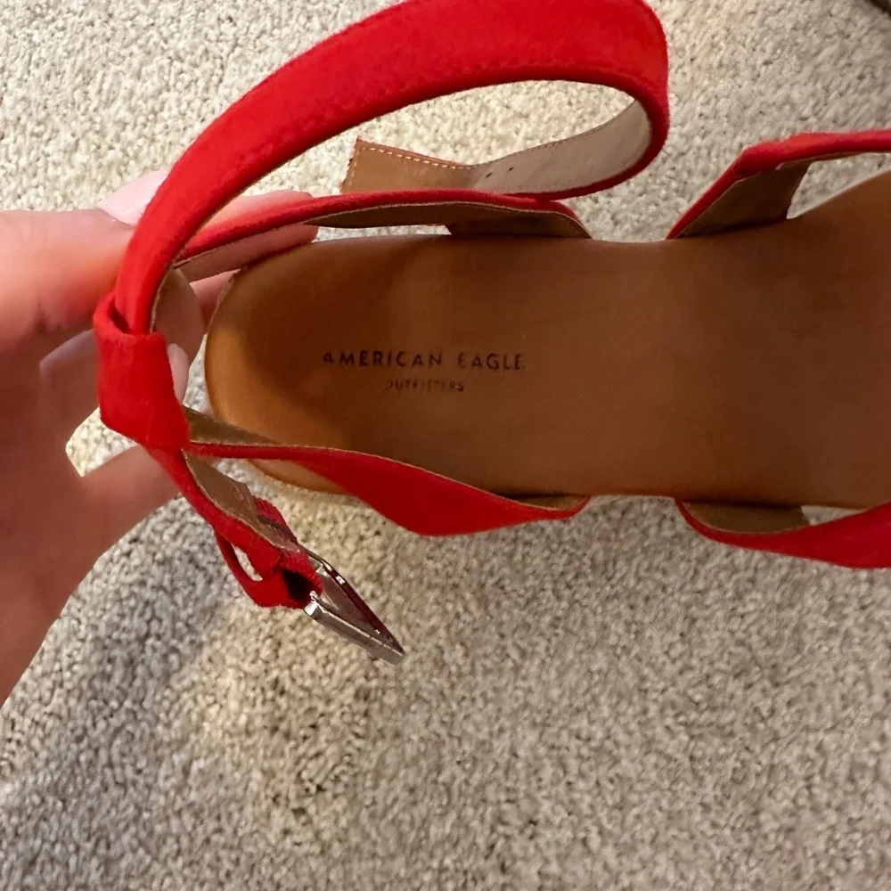 American Eagle Red Espadrille Sandals